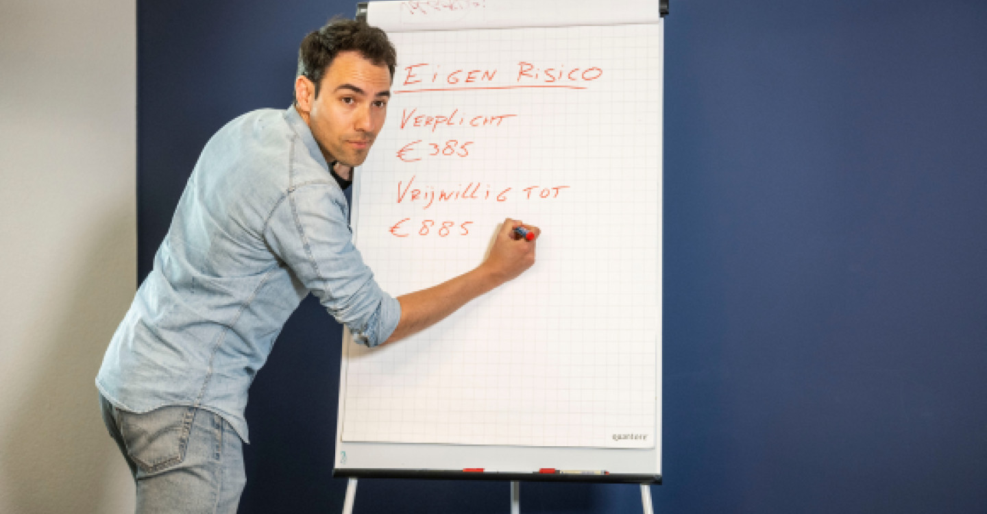 Gastdocent legt uit hoe eigen risico werkt