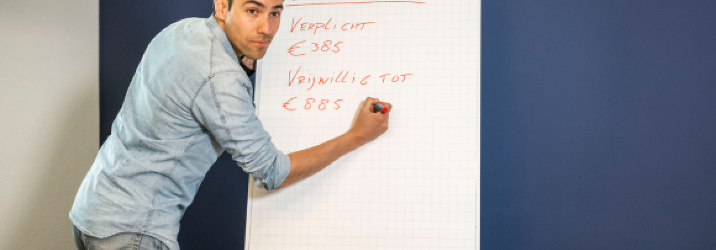 Gastdocent legt uit hoe eigen risico werkt